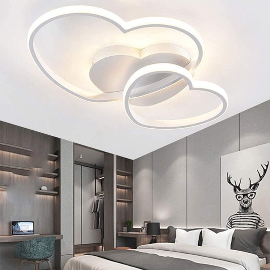 TEKHOME Lampadario da Soffitto LED 33W, CCT 3000K-6500K, 3 Colori Selezionabili, Bianco Opaco, Plafoniera Moderna in Alluminio per Interni, IP20 PN-05 b3c