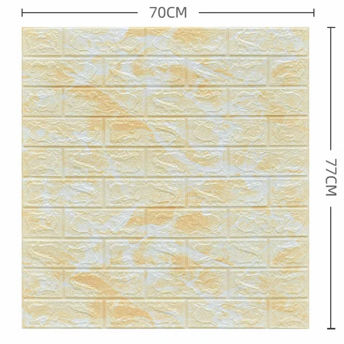 Carta da Parati 3d adesiva 70cmx77cm effetto mattone