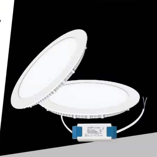 Faretto LED da Incasso Rotondo 6W 480LM, 3 Colori Selezionabili 3000K 4000K 6500K, Pannello LED Ultrasottile Ø120mm, Foro Ø105mm, Fascio 120°, CRI≥80, 1 Pezzo, P-105A-T3C