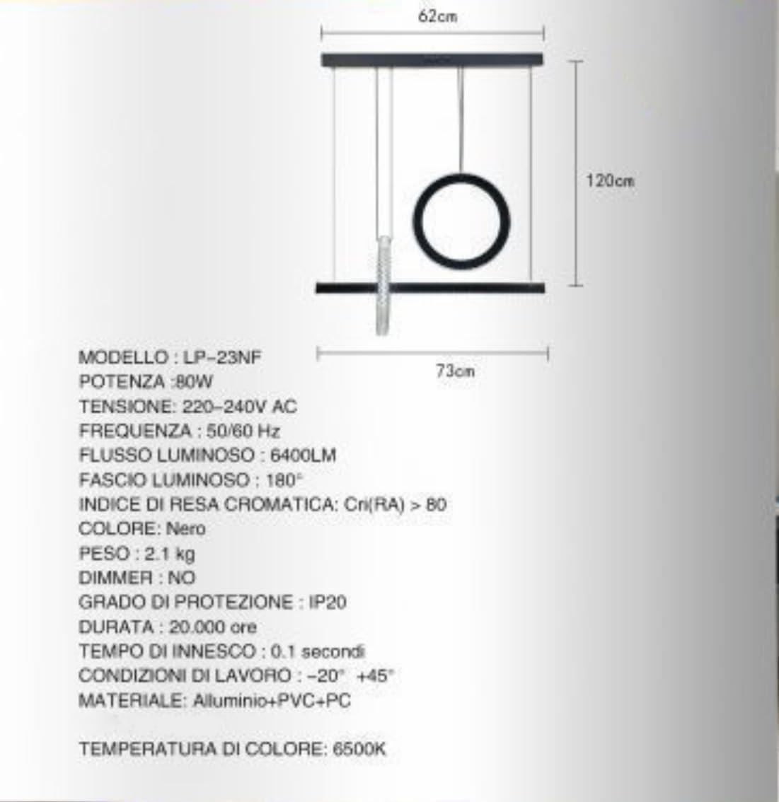 Lampadario LED Moderno EQUILIBRIA 35W LP-23