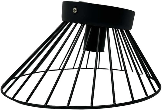 TEKHOME Plafoniera E27 a soffitto a forma di cesta, Max 60W, Corpo bianco in metallo, Interno, Modello C70