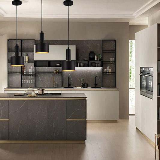 Lampadario a sospensione E27 lampada pendente minimal per cucina isola snack A22