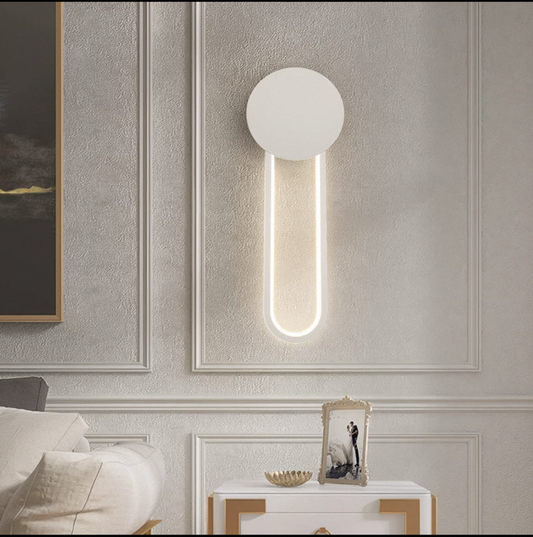 TEKHOME Applique da Parete LED Moderna 14W, Lampada da Parete Bianca Design Decorativo, Luce Calda 3000K 1120LM, per Camera da Letto, Soggiorno e Corridoio E23