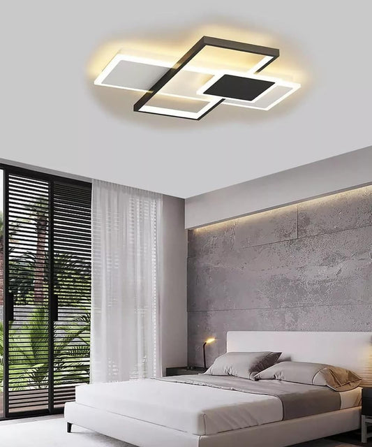 TEKHOME Plafoniera led 3 colori luce bianca calda naturale lampadario 46 w moderno c60