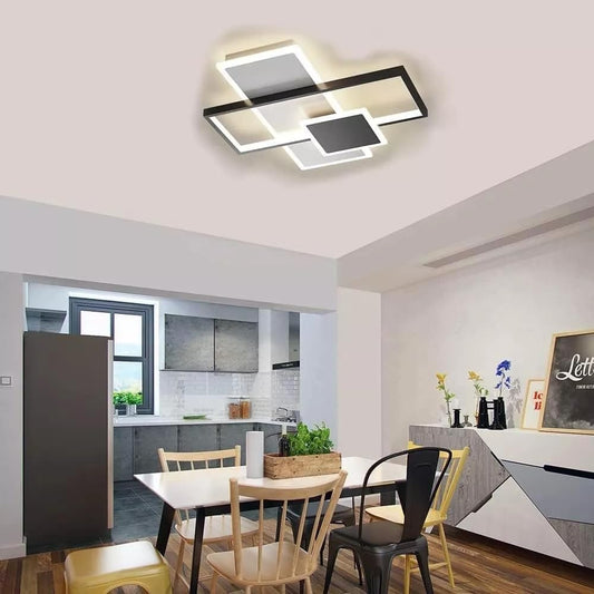 TEKHOME Plafoniera led 3 colori luce bianca calda naturale lampadario 46 w moderno c60