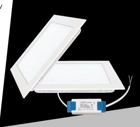 Faretto LED da Incasso Quadrato 12W 1200LM, 3 Colori Selezionabili 3000K 4000K 6500K, Pannello LED Ultrasottile 175x175mm, Foro 155x155mm, Fascio 120°, CRI≥80, 1 Pezzo, P-155A-Q3C
