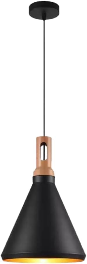 Lampadario da soffitto a sospensione con attacco E27 (lampadina non inclusa) moderno industriale a forma di cono A94