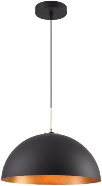 Lampadario a sospensione stile contemporaneo in metallo pendente con attacco E27 luce tavolo cucina ristorante di colore nero o bianco B92