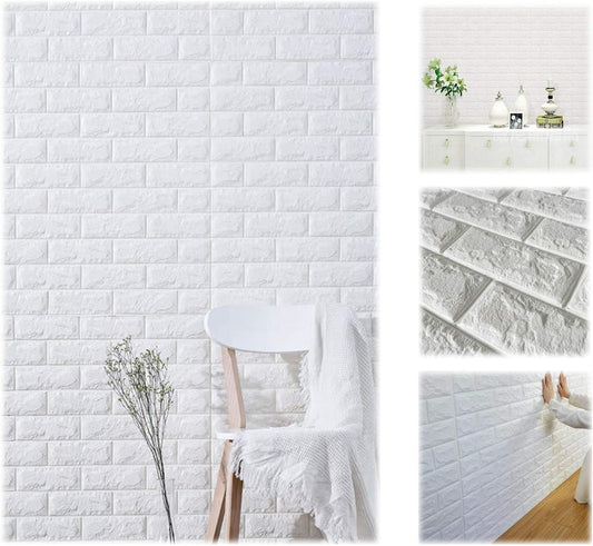 Carta da Parati 3d adesiva 70cmx77cm effetto mattone