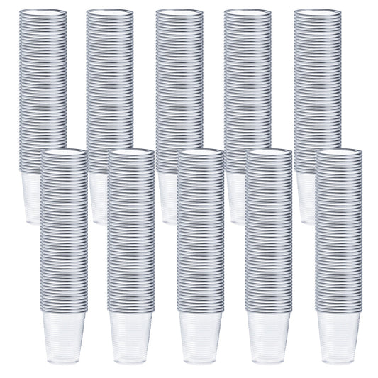 BICCHIERI PLASTICA TRASPARENTI PER ACQUA MONOUSO 200ml confezioni da 100pz