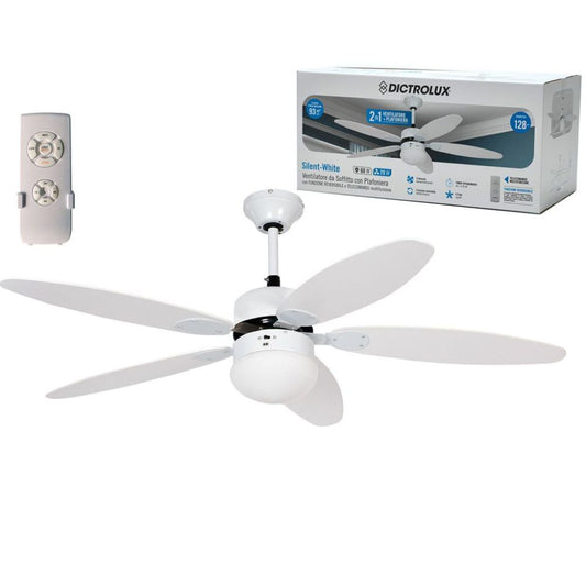 Ventilatore da soffitto con plafoniera integrata con telecomando 70 Watt