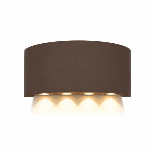 Applique da Esterno LED IP65 16W, Lampada da Parete Moderna con Effetto Luce Multipla, CCT Regolabile 3000K/4000K/6500K, 1300LM, Design in Alluminio per Giardino e Facciata ES68-C3C