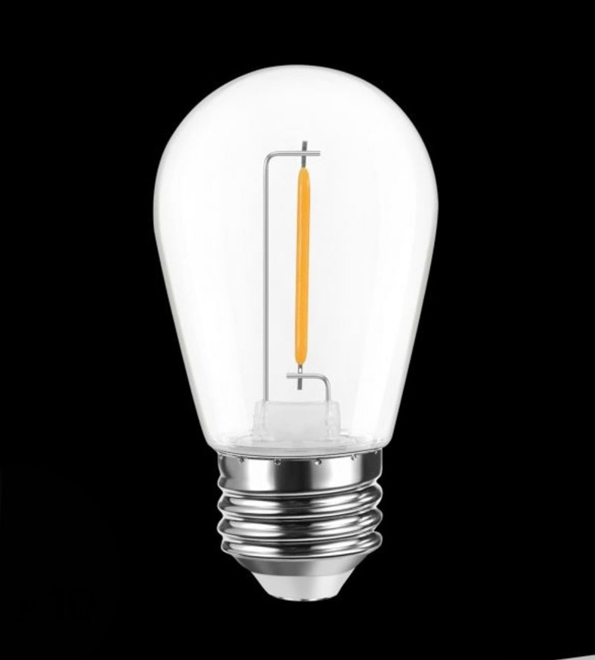 Lampadine LED E27 1W, Confezione da 10 Pezzi, 60LM, Luce Calda 2700K, Lampadine LED Decorative in Vetro Trasparente, Illuminazione 360°, Basso Consumo,Modello S14-1C