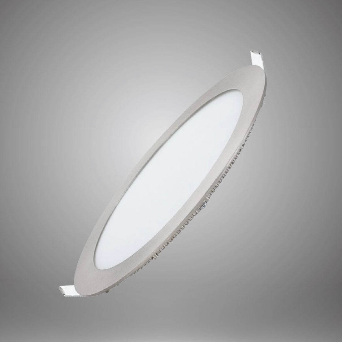 Faretto LED da Incasso 18W 1620LM, Pannello LED Rotondo Ultrasottile, 4000K Luce Naturale, Ø225mm Foro Ø205mm, Fascio 120°, CRI≥80, Argento, 1 Pezzo, P-205A-AN