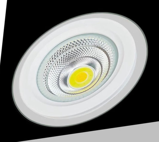 Faretto LED da Incasso Rotondo COB 18W 1690LM, 3 Temperature Colore Selezionabili 3000K 4000K 6500K, Ø200mm, Foro Ø165mm, Fascio 120°, CRI≥80, IP20, 1 Pezzo, COB-165-3C