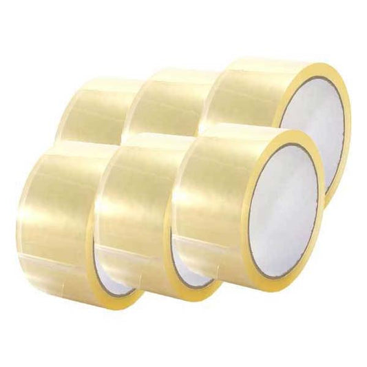 Rotoli di nastro adesivo trasparente 5cm x 66m 6pz