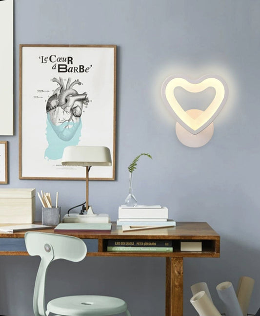 APPLIQUE DA PARETE STILE MODERNO CUORE E28