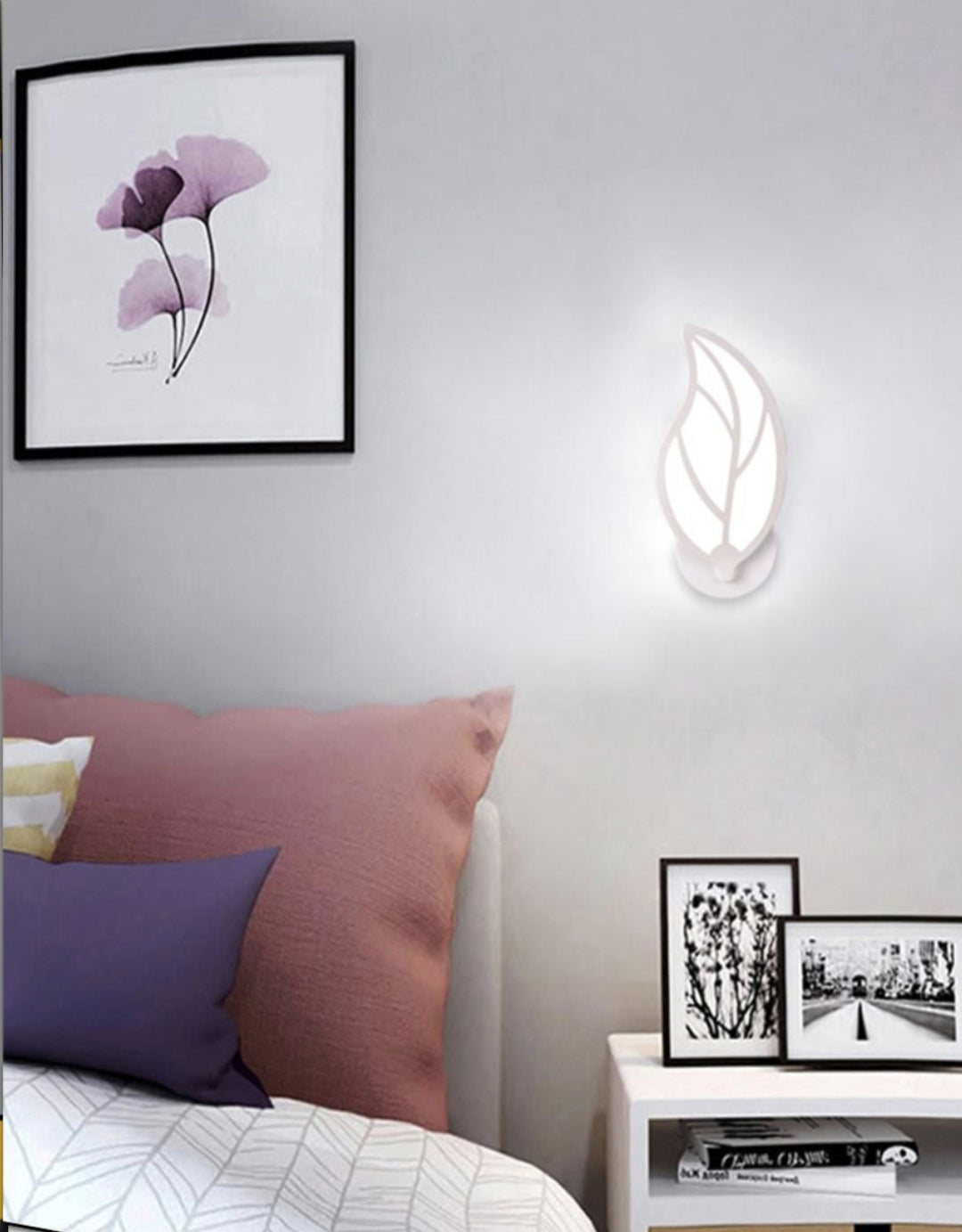 APPLIQUE DA PARETE STILE MODERNO FOGLIA E32