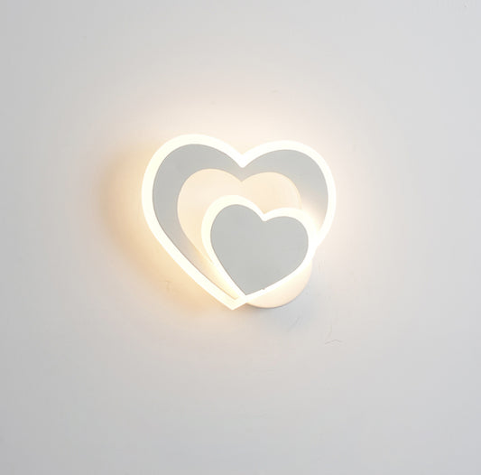 APPLIQUE DA PARETE STILE MODERNO CUORE TWIX E83