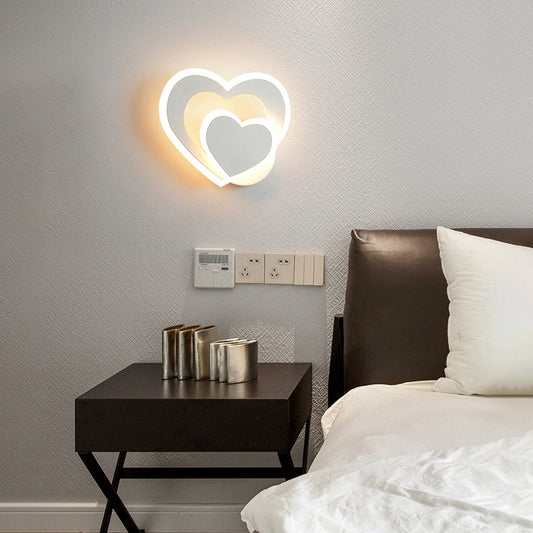 APPLIQUE DA PARETE STILE MODERNO CUORE TWIX E83