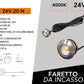 5 Pezzi, Mini Faretti LED da Incasso 24V DC 1W, Foro Ø20 mm, 80 lm, CRI≥80, Fascio 60°, Cavo 2 m, Faretti LED per Mobili, Cucina, Camper, Barca e Vetrine, Modello 24V-20
