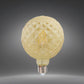 Lampadine LED Decorative E27 G125 Effetto Cristallo, Confezione da 5 Pezzi, 4W 2500K, 350LM, Globo Ø125mm, Vetro Ambrato con Finitura Diamond, Luce Extra Calda, 360°, Modello TD-OC