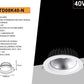 Faretto LED da Incasso 40W 4350LM, Downlight LED Rotondo da Soffitto Ø230mm, CRI>90, Fascio 90°, Bianco e Nero, Luce Naturale 4000K, IP20, TD08K40-N