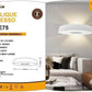 TEKHONE Applique in Gesso da Parete R7S, Lampada da Muro Moderna Verniciabile, Luce Diretta e Indiretta, Bianco, per Soggiorno Camera Corridoio – GS-E75