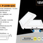 Pannello LED Quadrato da Soffitto 18W 1800LM, 3 Temperature Colore Selezionabili 3000K 4000K 6500K, Plafoniera LED 225x225mm, Altezza 35mm, Fascio 120°, CRI≥80, IP20, 1 Pezzo, P-225B-Q3C