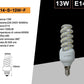 Lampadine LED E14 13W, Confezione da 10 Pezzi, 1300LM, 3000K/4000K/6500K, Lampadina LED a Spirale, Luce Calda/Naturale/Fredda, CRI>80, Illuminazione 360°, Modello E14-S-13W
