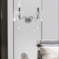 TEKHOME Applique da Muro Classica in Cristallo 2 Luci, Portalampada E14, Lampada da Parete Stile Candelabro, Vari Colori E35