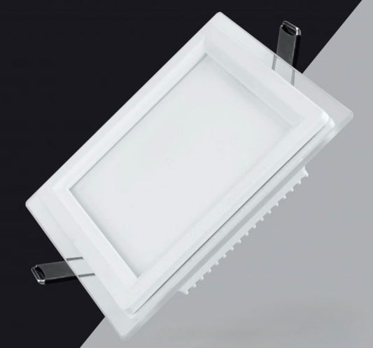 Faretto LED da Incasso Quadrato 9W 780LM, 3 Colori Selezionabili 3000K 4000K 6500K, Pannello LED 120x120mm, Foro 95x95mm, Fascio 120°, CRI≥80, 1 Pezzo, P-94E-Q3C