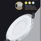 Faretto LED da Incasso Rotondo 6W 500LM, 3 Colori Selezionabili 3000K 4000K 6500K, Pannello LED Ø100mm, Foro Ø75mm, Fascio 120°, CRI≥80, 1 Pezzo, P-75E-T3C