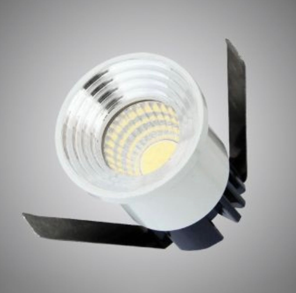 Faretti LED da Incasso 3W, Kit da 5 Pezzi, COB LED 300 lm, Foro Ø35 mm, 3000K/4000K/6500K, Fascio 30°, AC 100-240V, Corpo in Alluminio, Faretto da Soffitto per Casa, Negozi e Uffici,P-29