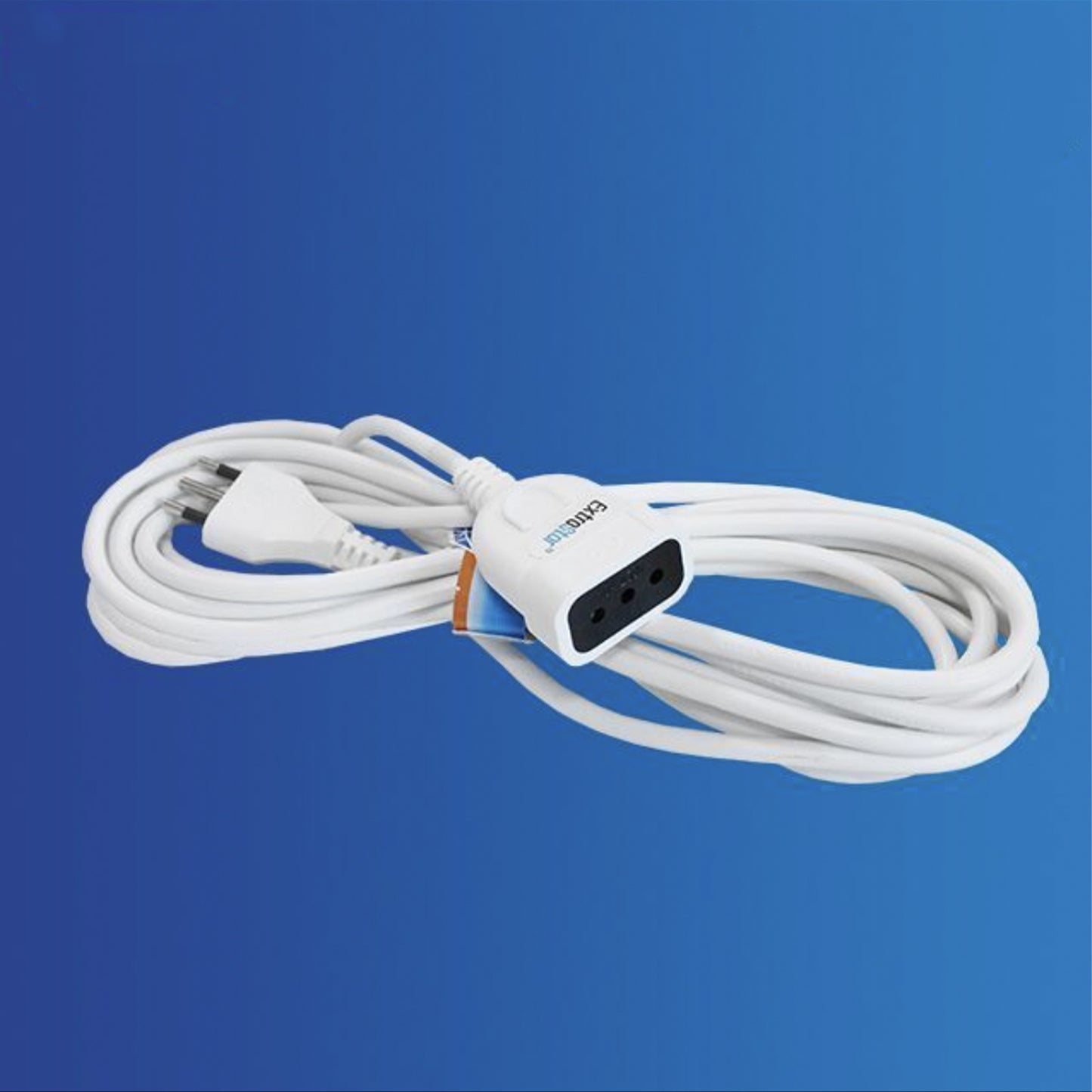2Pezzi Prolunga Elettrica Lineare 5m 16A 2P+T, Cavo 3×1,0 mm², Spina e Presa Europea, Uso Domestico – X203063-5M