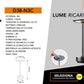Lampada da Tavolo LED Ricaricabile 3W – Touch Dimmer, 3 Temperature di Colore 3000K/4500K/6000K, Luce Notturna Moderna in Alluminio, Senza Fili – Nero/Oro D38