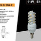 Lampadine LED E14 11W, Confezione da 10 Pezzi, 1045LM, 3000K/4000K/6500K, Lampadina LED a Spirale, Luce Calda/Naturale/Fredda, CRI>80, Fascio 360°, Risparmio Energetico, Modello E14-S-11W