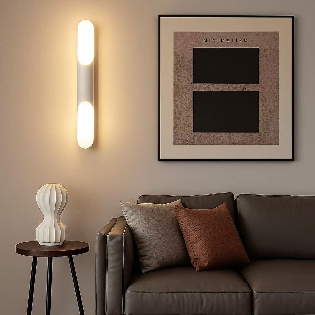 TEKHOME Applique da Muro Moderna con Attacco G9, Corpo Bianco, 1 Luce, Lampada da Parete in Alluminio e Ceramica per Soggiorno Camera da Letto Corridoio, Interno AQ44-B