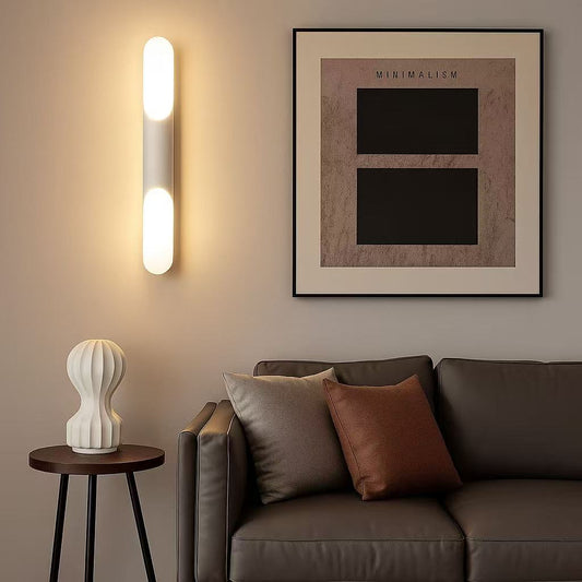 TEKHOME Applique da Muro Moderna con Attacco G9, Corpo Bianco, 1 Luce, Lampada da Parete in Alluminio e Ceramica per Soggiorno Camera da Letto Corridoio, Interno AQ44-B