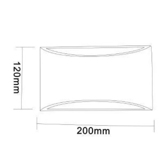 TEKHONE Applique da Parete in Gesso Verniciabile, Lampada da Muro Design Moderno, Attacco G9, Luce Diretta e Indiretta per Soggiorno Camera da Letto Corridoio – GS-E14