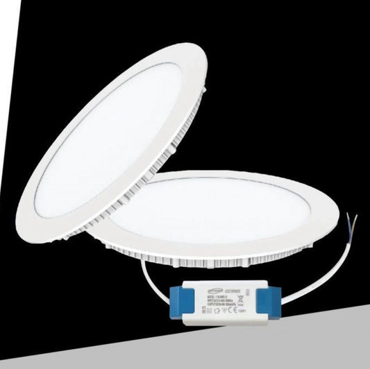 Faretto LED da Incasso Rotondo 20W 2000LM, 3 Colori Selezionabili 3000K 4000K 6500K, Pannello LED Ultrasottile Ø240mm, Foro Ø225mm, Fascio 120°, CRI≥80, 1 Pezzo, P-225A-T3C