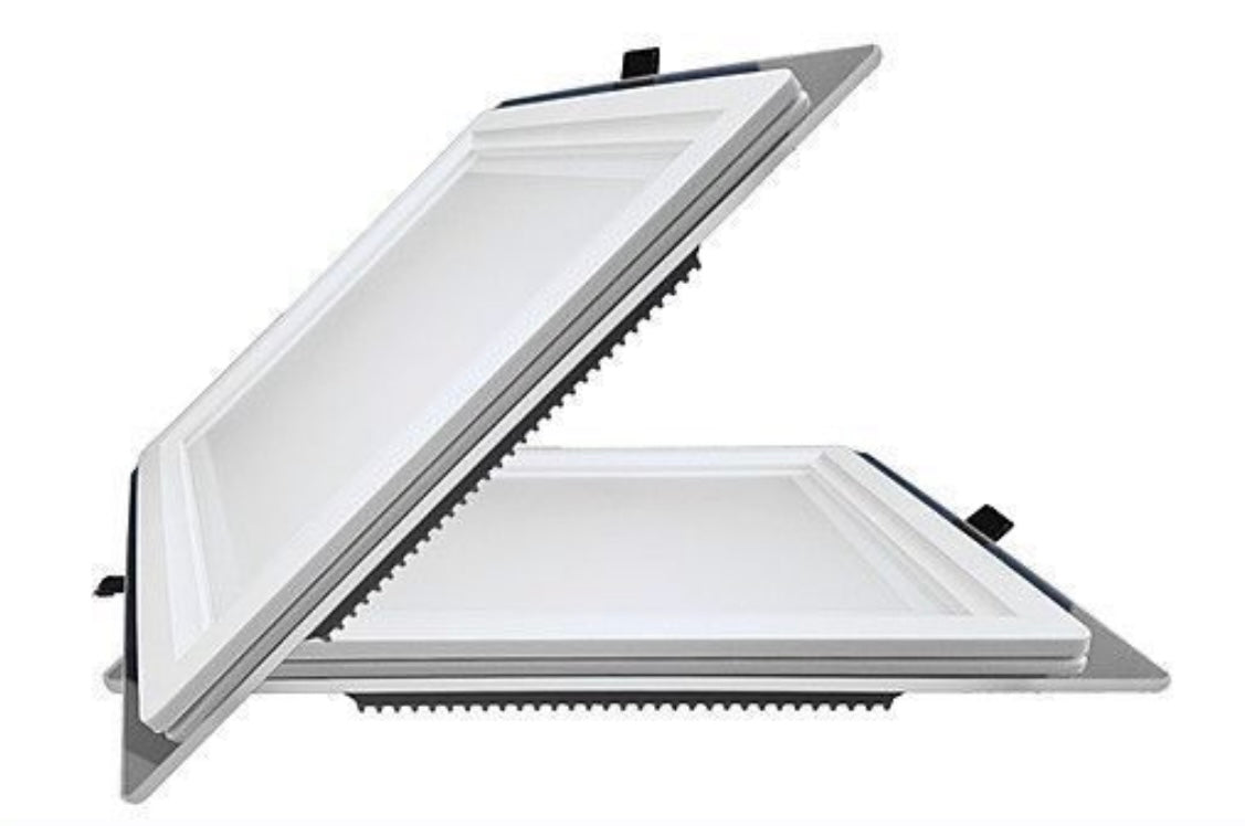 Pannello LED da Incasso Quadrato 6W 600LM 3000K Luce Calda, Faretto LED da Soffitto 100x100mm, Foro 75x75mm, Pannello da Incasso per Cartongesso, 1 Pezzo, P75E-QC