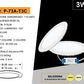 Faretto LED da Incasso 3W 210LM, 3 Colori 3000K 4000K 6500K Selezionabili, Pannello LED Rotondo Ultrasottile Ø88mm, Foro Ø70mm, Fascio 120°, CRI≥80, 1 Pezzo, P-73A-T3C