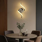 TEKHOME Applique LED da Parete 9W E58-A3C, Argento, Dimmerabile, 3 Colori Selezionabili 3000K-4000K-6500K, Design Moderno a Onde per Camera, Soggiorno e Corridoio