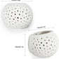 TEKHONE Applique da Parete in Gesso Decorativa, Lampada da Muro Bianco con Effetto Luce Puntinato, Attacco G9, Design Moderno per Soggiorno e Camera da Letto – GS-E42