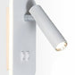 TEKHOME Applique da Parete LED 6W con Interruttore, Lampada da Comodino Orientabile, Luce 3000K-6500K Design Moderno in Alluminio, per Camera da Letto e SoggiornoE20