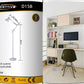 Lampada da Terra – Piantana Regolabile con Braccio Orientabile, Attacco E27, Max 60W, Design Moderno per Studio, Ufficio e Soggiorno D15