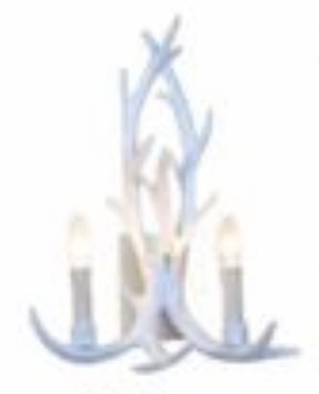 TEKHOME Applique da Parete Artistica a 2 Luci, Stile Ramo Bianco, Attacco E14, Struttura in Resina, Design Decorativo per Camera da Letto, Soggiorno e Corridoio E45-B