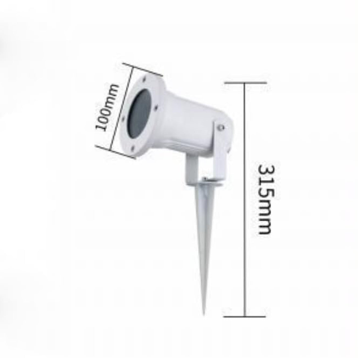Faretto da Giardino con Picchetto GU10 IP65 60W, Lampada da Terra per Esterni in Alluminio, Orientabile, per Giardino, Vialetto, Terrazza – Nero/Grigio/Bianco ES12