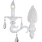 TEKHOME Applique da Parete Classica 1 Luce,Stile Candelabro con Pendenti in Vetro,Attacco E14,Struttura in Metallo,Nero/Bianco,Lampada da Parete per Camera da Letto,Soggiorno e CorridoioE43-1